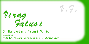 virag falusi business card